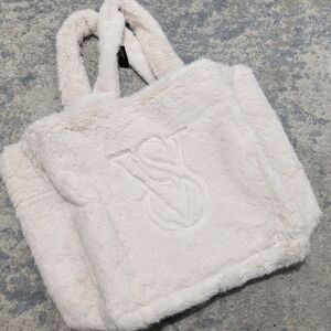 Victoria's Secret Fux Fur Cream Tote